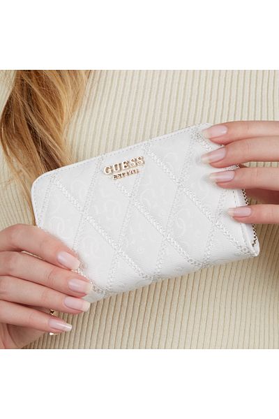 Guess Adi damen Reißverschluss-Portemonnaie Weiß SWGG93-6400-WHI