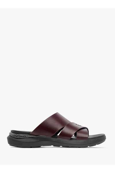 Le Confort Solid Cross Strap Slip-On Sandals
