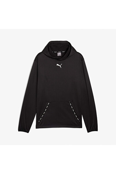 Puma 524935-01 FIT PWR Fleece Hoodie Sweatshirt Erkek Kapüşonlu Sweatshirt SİYAH