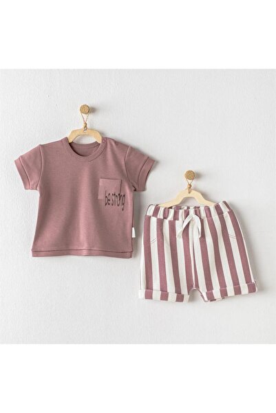 andywawa طقم شورت أطفال بنقشة الحمار الوحشي - قطعتين