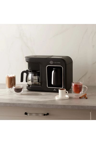 Karaca Hatir Plus Filter Coffee - Turkish Coffee and Tea Machine 5 Products in 1