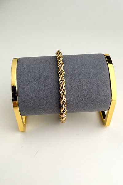 Modex Steel Gold Color Thick Twist Bracelet(19cm)
