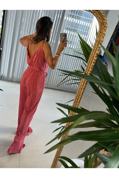 caddstore Zr Crinkle Dusty Rose Jumpsuit