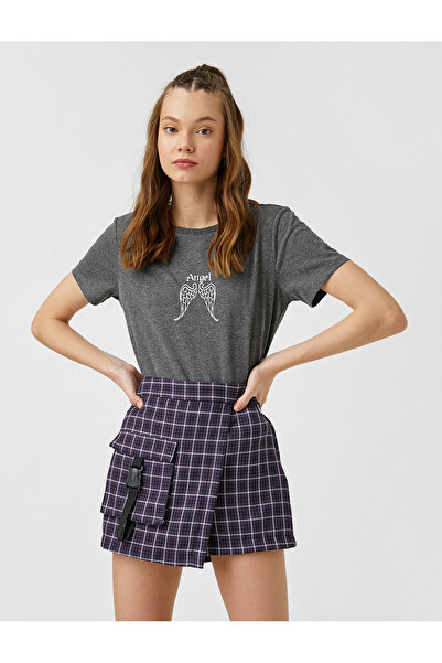 Koton Γυναικείο T-Shirt Anthracite 2YAL18715IK