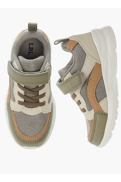 LBL by Shoexpress Panelled Sneakers with Hook and Loop Closure