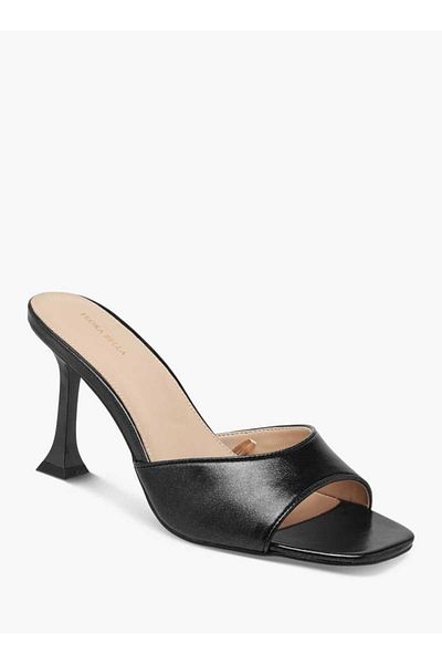 Flora Bella by Shoexpress Flora Bella Solid Slip-On Sandals with Stiletto Heels