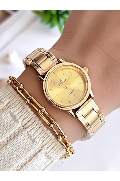 Coliseum Özel Tasarım Vintage Seri Kadın Kol Saati+ Bileklik Hediyeli CL8527.M2