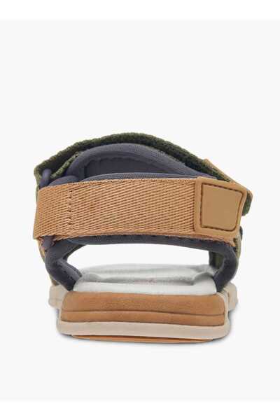 LBL by Shoexpress Colourblock Sandals with Hook and Loop Closure