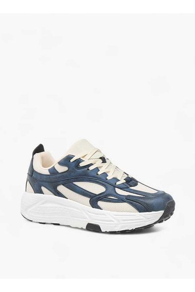 LBL by Shoexpress Panelled Sneakers with Lace-Up Closure