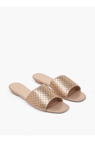 Flora Bella by Shoexpress Flora Bella Embellished Slip-On Flat Sandals