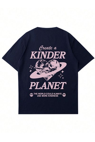 Mad&Calf Μπλουζάκι Unisex Kinder Planet με στάμπα με λαιμόκοψη