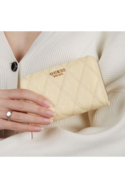 Guess Adi Damen Reißverschluss-portemonnaie Gelb Swgg93-6400-ply