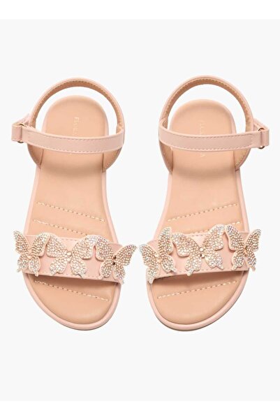 Flora Bella by Shoexpress صندل Flora Bella مزين بفراشة وحزام مع إغلاق بخطاف و...