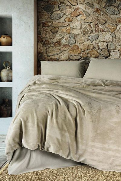 Cotton Box Σετ Παπλωματοθήκη Flossy Stone Velvet Διπλό |   Κομψή και άνετη σχεδίαση