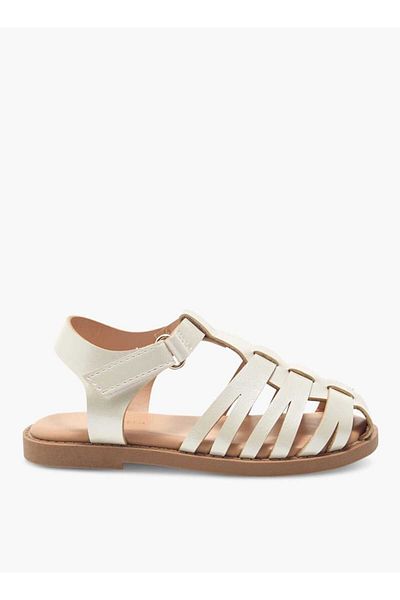Flora Bella by Shoexpress Flora Bella Solid Gladiator Sandals with Hook and Loop Closure