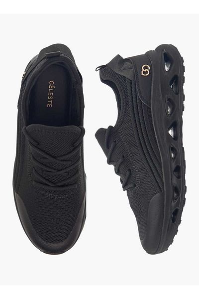 Celeste Women's Mesh Textured Sneakers with Lace-Up Closure