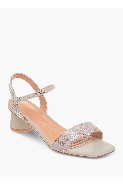 Celeste Women's Strap Sandals with Block Heels and Buckle Closure