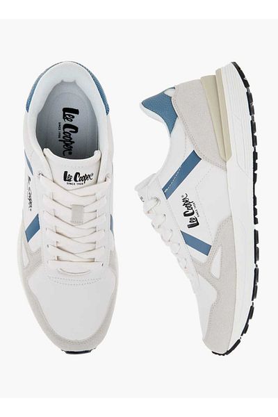 Lee Cooper Men's Logo Detail Sneakers with Lace-Up Closure