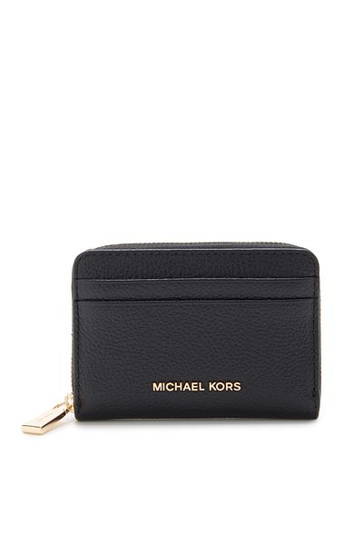 Michael Kors Schwarz Leder Reißverschluss-portemonnaie 32t4gj6z5l-001