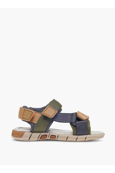 LBL by Shoexpress Colourblock Sandals with Hook and Loop Closure