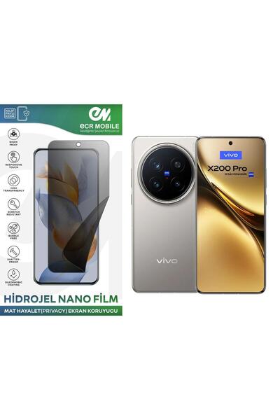 Ecr Mobile Vivo X200 Pro ile Uyumlu Hidrojel Nano Ekran Koruyucu Film HAYALET...