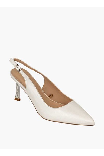 Flora Bella by Shoexpress Flora Bella Textured Slingback Shoes with Stiletto Heels