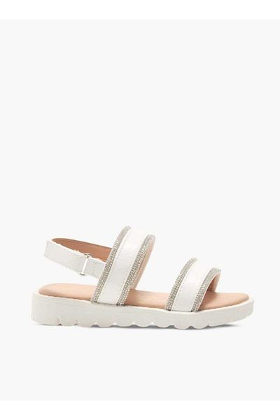 Flora Bella by Shoexpress Flora Bella Embellished Strap Sandals with Hook and Loop Closure