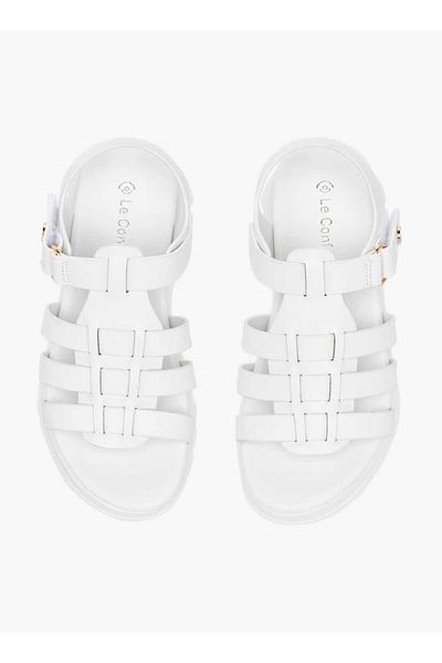Le Confort Le Confort Solid Chunky Sole Strap Sandals with Hook and Loop Closure