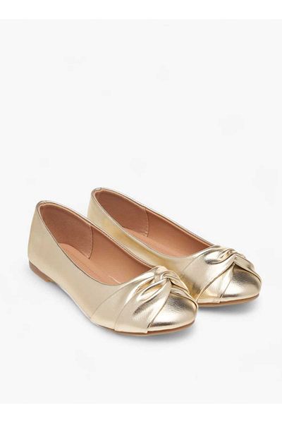 Flora Bella by Shoexpress Flora Bella Slip-On Ballerina Shoes with Knot Detail
