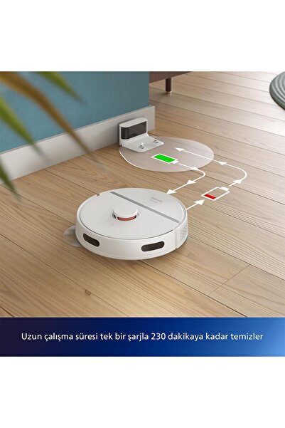 Philips 3000 Yeni Serisi Islak Kuru ve Moplu, 230Dk Çalışma Süreli, Premium Akıllı Robot Süpürge