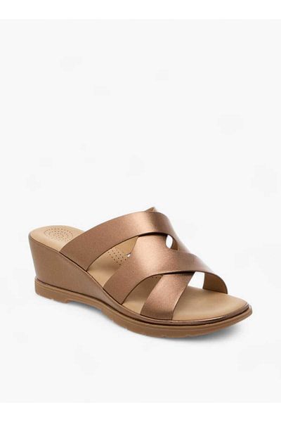 Flora Bella by Shoexpress Flora Bella Slip-On Sandals with Wedge Heels