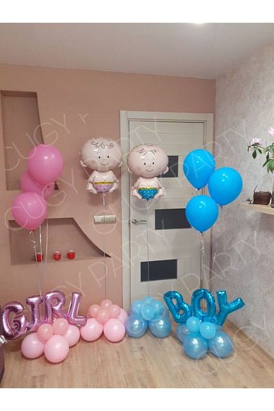 CUGY Sex Reveal Boy&Gril Pink-Blue Mini Party Set