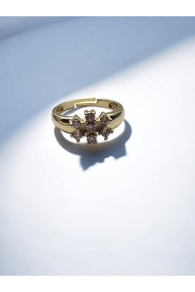 NAİFTAKIAKSESUAR Kadın Altın Renk Ayarlanabilir Serçe Parmak Yüzüğü