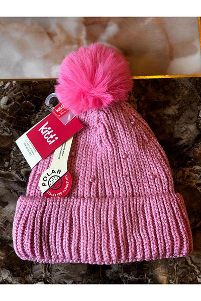 Kitti Ki̇Tti̇ 9-15 Years Old Beaded Pompom Girl Beret