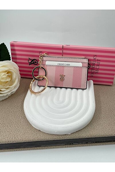 Mrv حامل بطاقات مخطط باللون الوردي (يتم شحنه مع الصندوق)