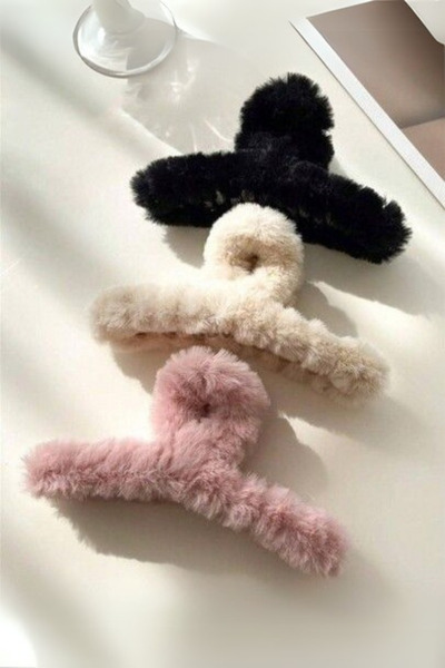 Diloshtrend Design 3'Lü Xl Peluş Mandal Toka Seti (12 CM)