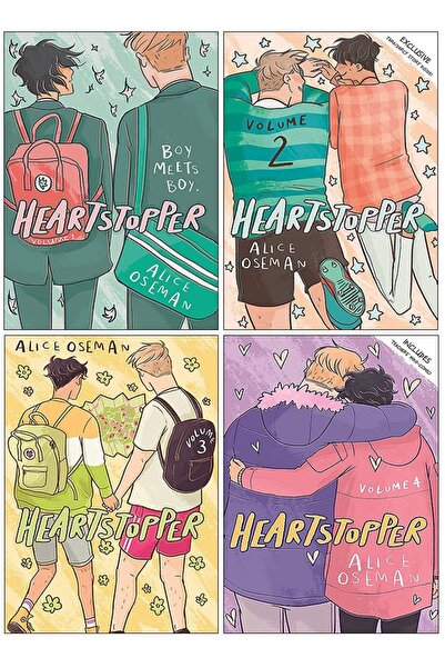 Viz Media İngilizce: Heartstopper Series Volume 1-4 Book Collection Set By Alice Oseman Netflıx Series