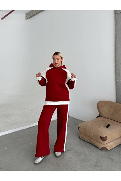 02Lady Fashion Trening brodat cu 3 fire, cu picioare largi