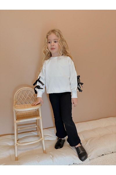 YİGİT BUTİK Yigit Boutique Spanish Leg Girl's Bottom Top Set