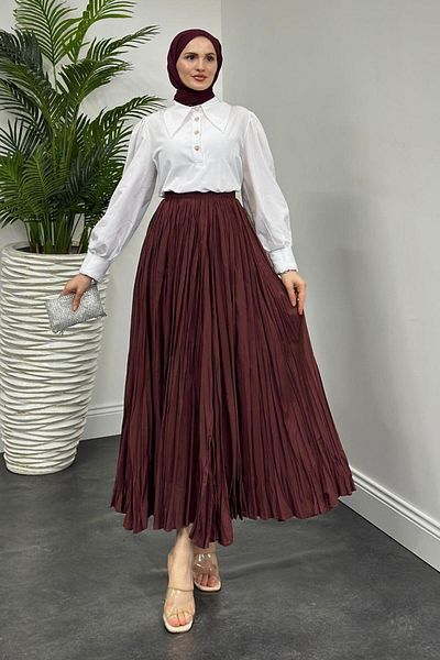 MERVEN AKYÜZ Voile de Begonia cu fustă cireș - Design Rotten