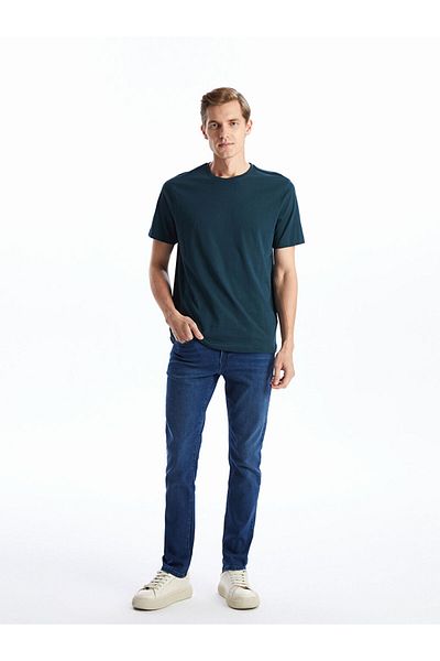LC Waikiki Tricou pentru bărbați din bumbac pieptănat cu decolteu rotund de sezon nou - S50839Z8