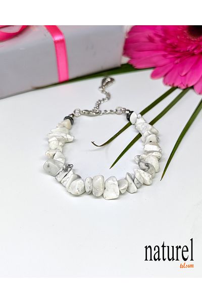 Naturel Tılsım Havlit Broken Natural Stone Lady Bracelet