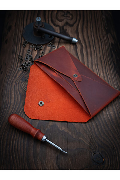 MY Leather Pallas Hakiki Deri El Yapımı Zarf Cüzdan