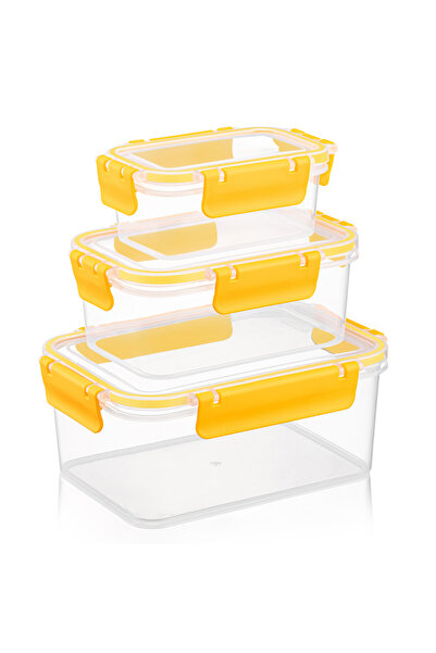 SAVLAR Set of 3 - Multi-Purpose Rectangular Storage Container Mica
