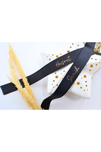 lafazan Isimli Söz ve Nişan Kurdelesi 2 CM Siyah