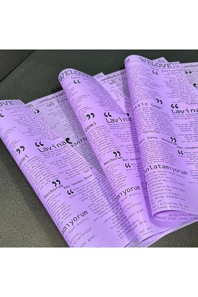 weloveis Purple Colored Collection of Poems - Matte Opp, 55X55Cm, 10 Sheets