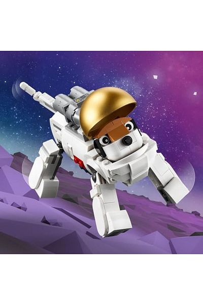 STOREMAX jvnnastore Creator Space Astronaut 31152-9 للأطفال بعمر 9 سنوات فما فوق، خيار نموذج الكلب والطائرة النفاثة