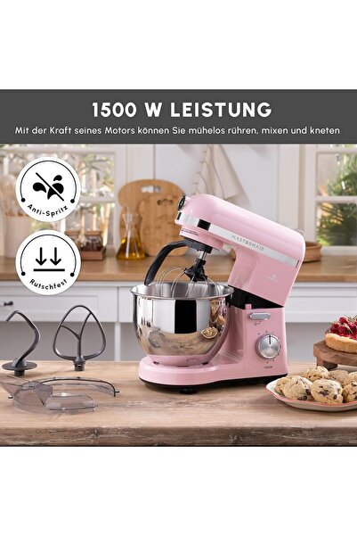 Karaca 6 kademeli hız PRO Çift kollu aparat Hamur yoğurma Karıştırıcı Püre ve...