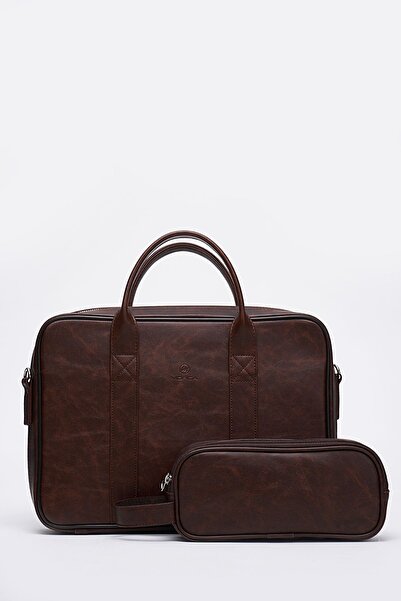 MESCHAIN Куфарче за лаптоп Crazy Brown Organizer за Macbook 13 и 14 инча