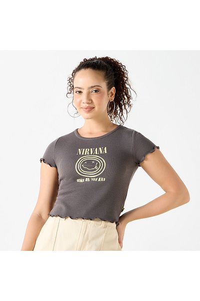 SP Characters Chr L Lettuce Hem Crop Tee